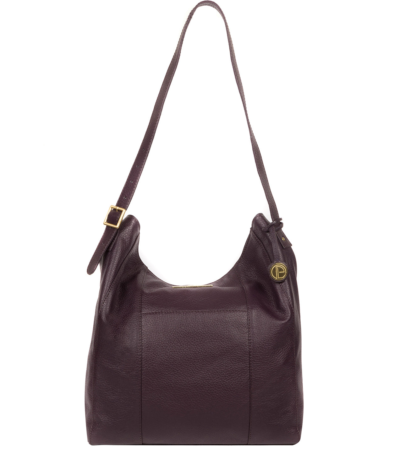 'Rachael' Plum Leather Shoulder Bag image 1