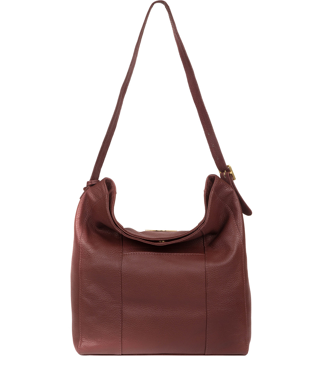 'Rachael' Port Leather Shoulder Bag Pure Luxuries London