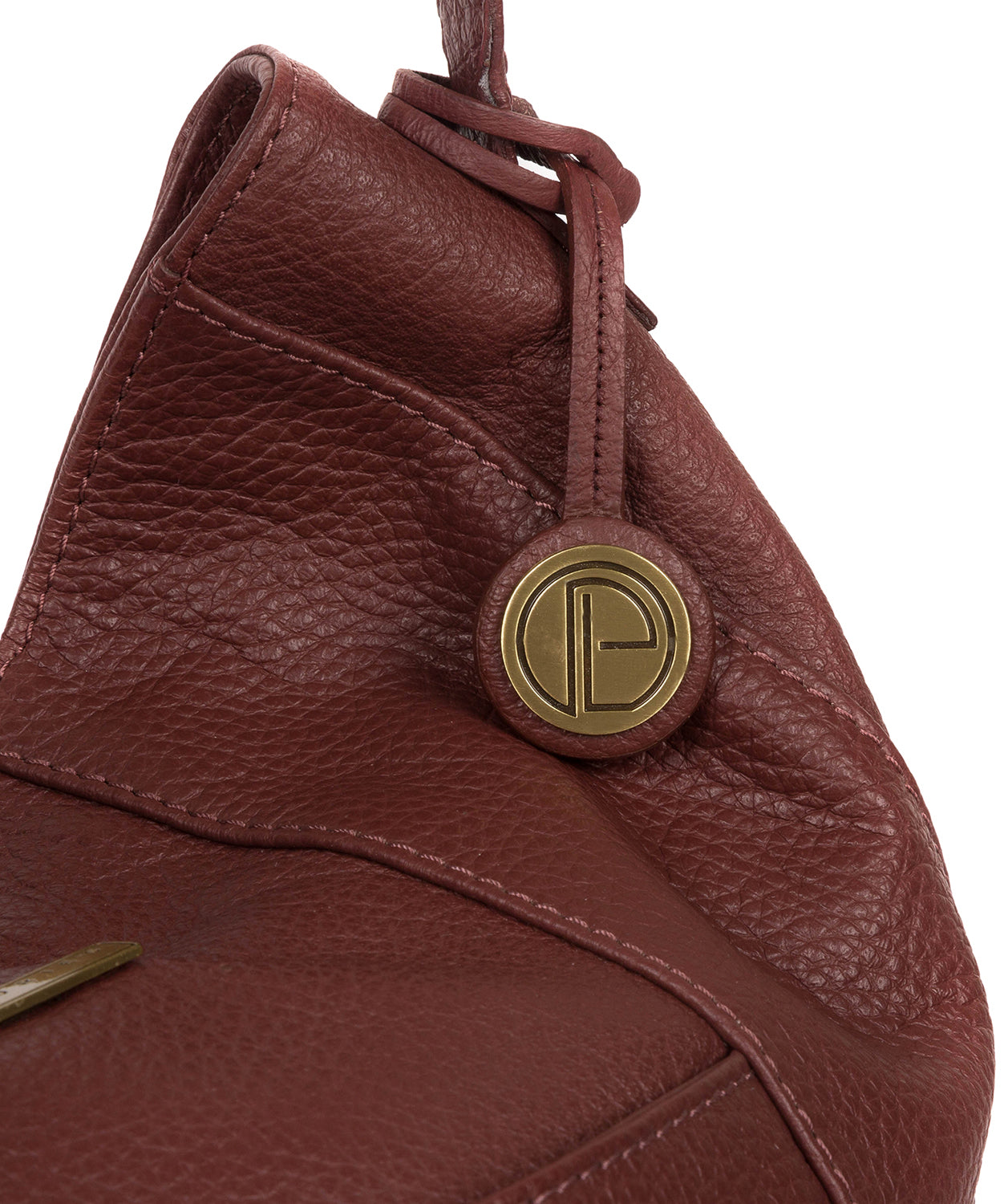 'Rachael' Port Leather Shoulder Bag Pure Luxuries London