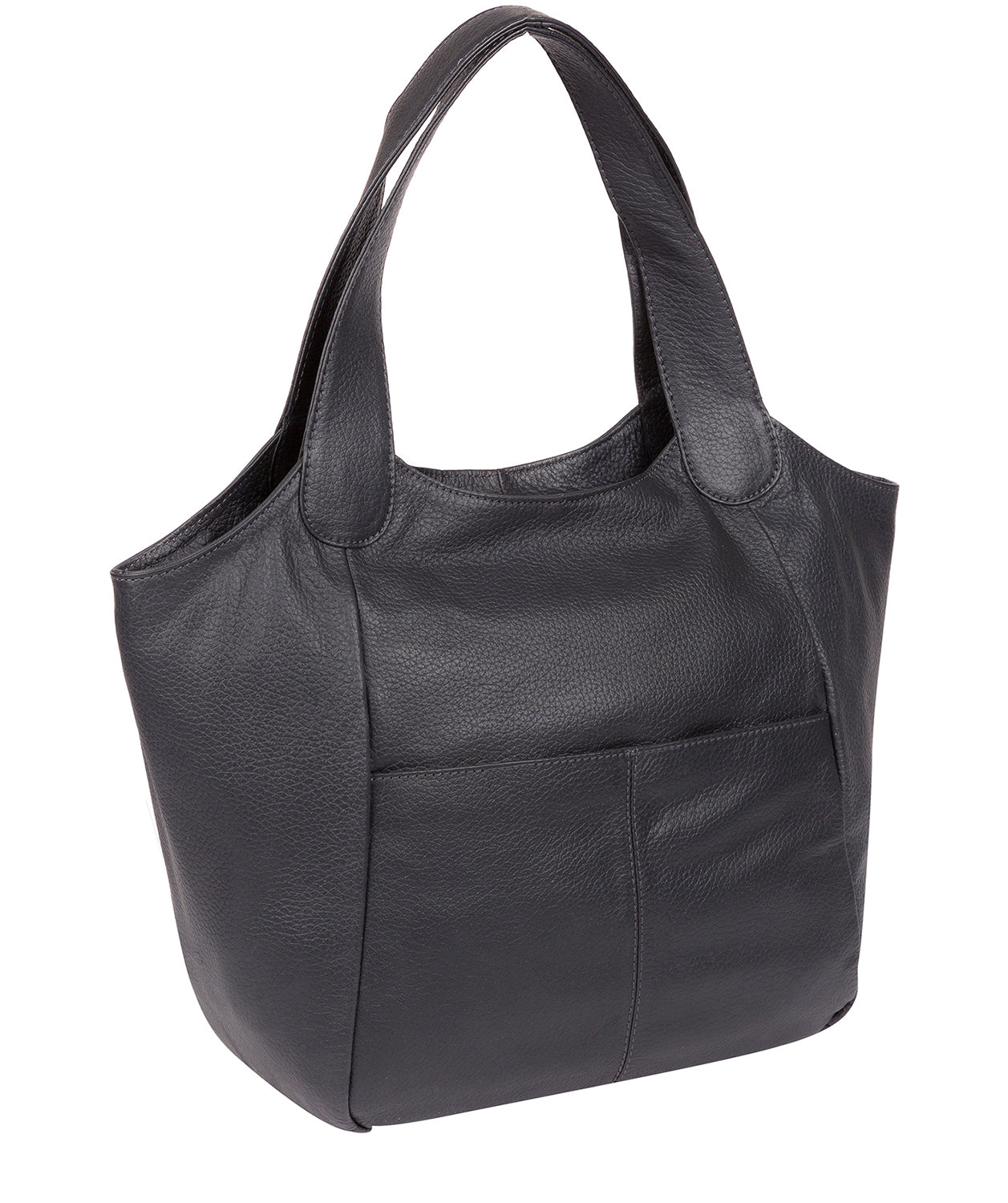 'Alina' Midnight Blue Leather Tote Bag image 3