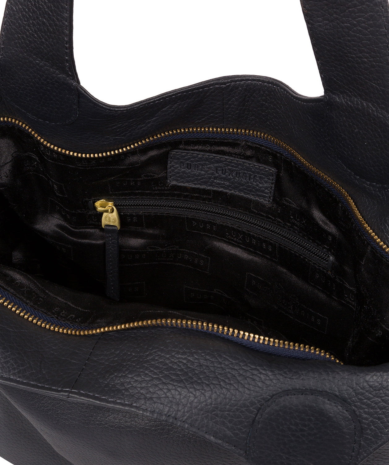 'Alina' Midnight Blue Leather Tote Bag image 4