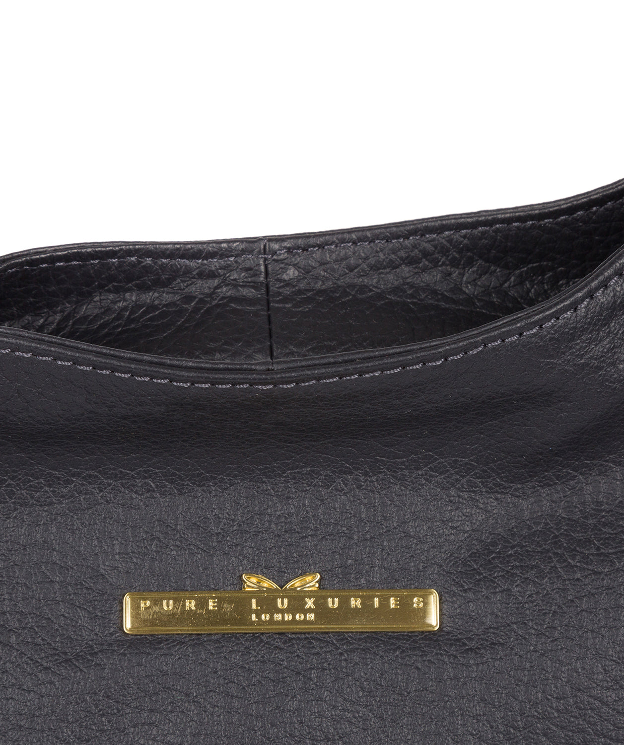 'Alina' Midnight Blue Leather Tote Bag image 5