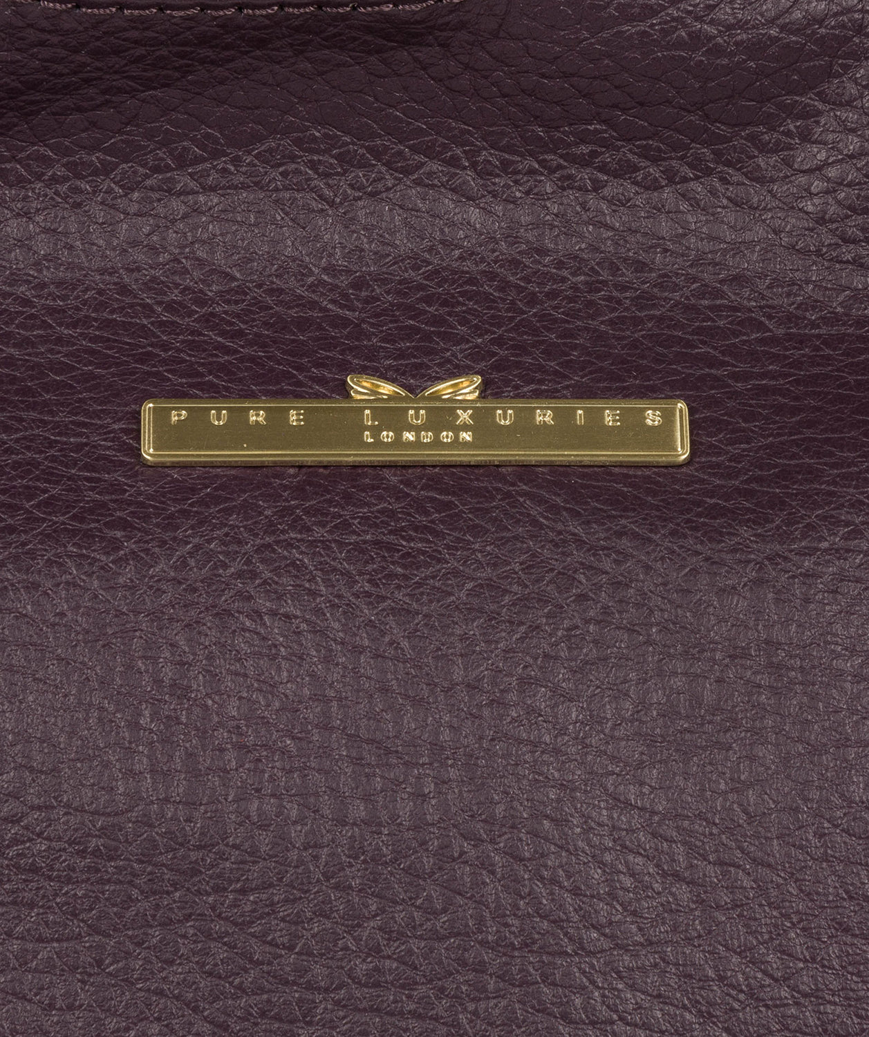 'Alina' Plum Leather Tote Bag Pure Luxuries London