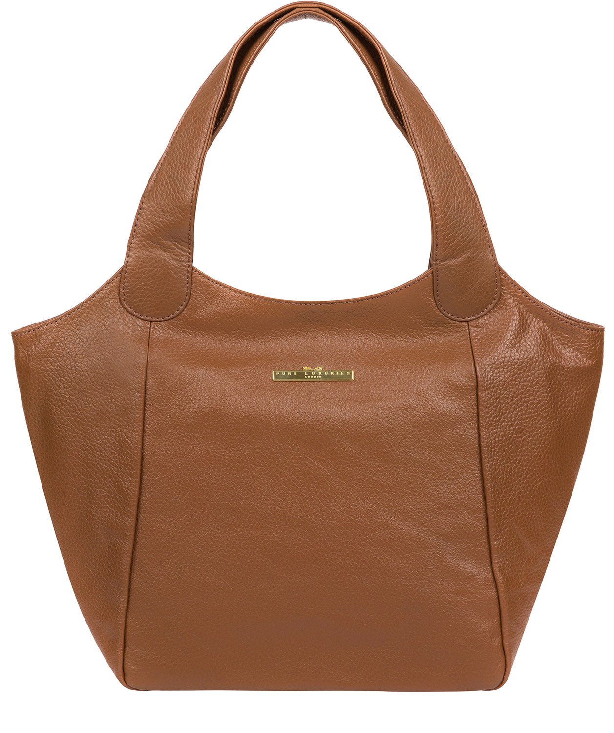 'Alina' Tan Leather Tote Bag Pure Luxuries London