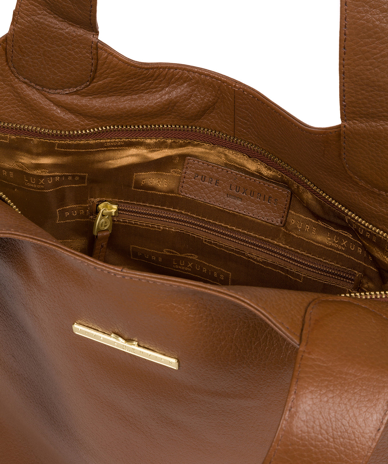 'Alina' Tan Leather Tote Bag Pure Luxuries London