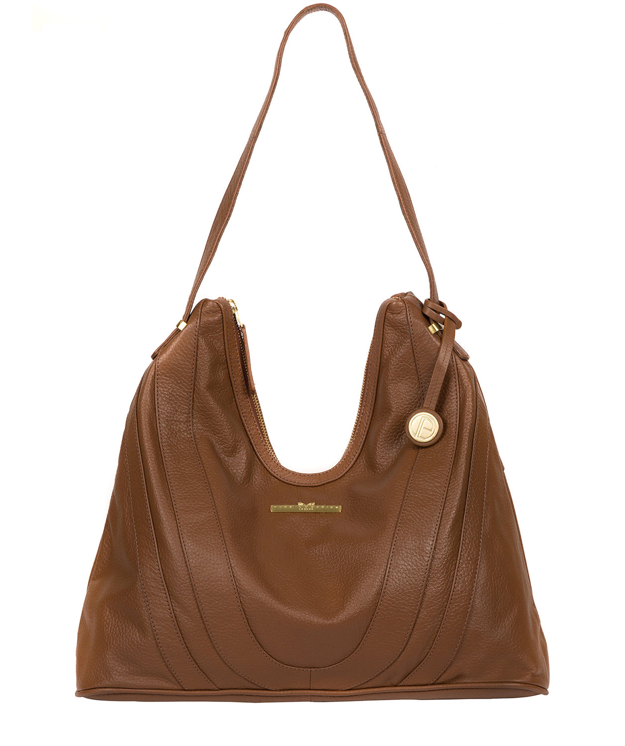 'Claire' Tan Leather Shoulder Bag image 1