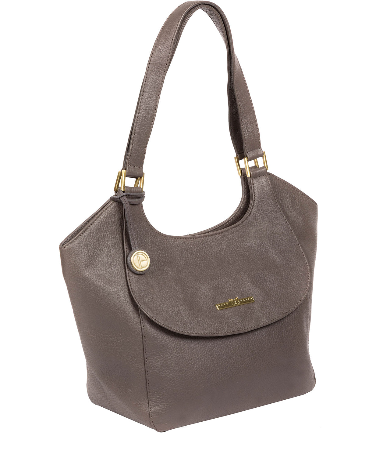 'Denisa' Grey Handmade Leather Tote Bag image 6