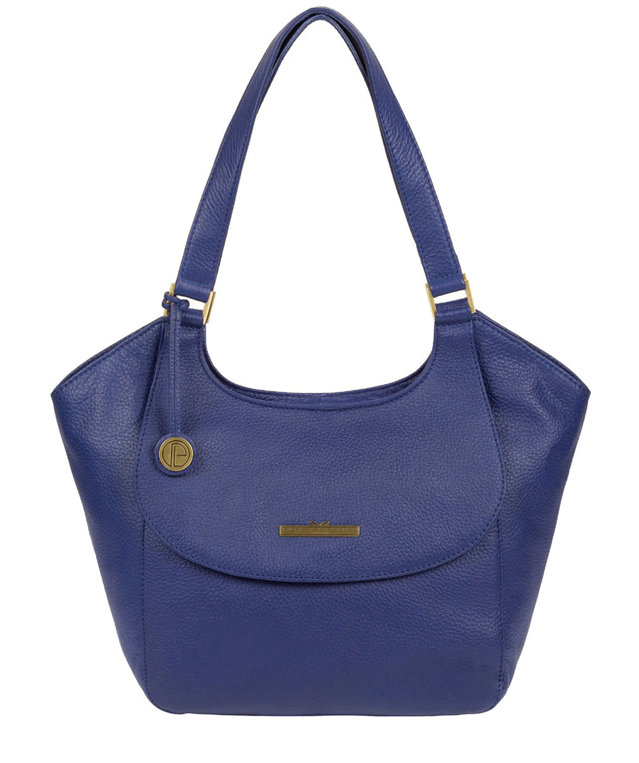 'Denisa' Navy Leather Tote Bag image 1