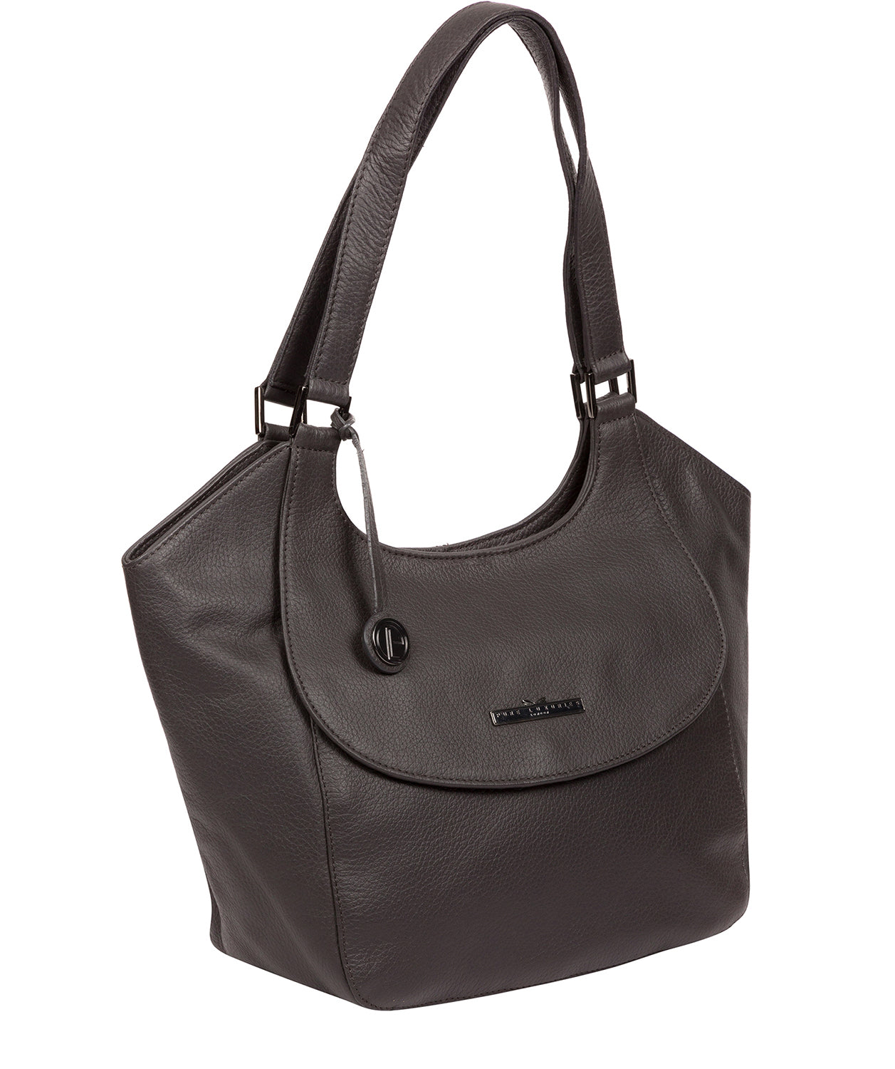 'Denisa' Slate Leather Tote Bag image 5