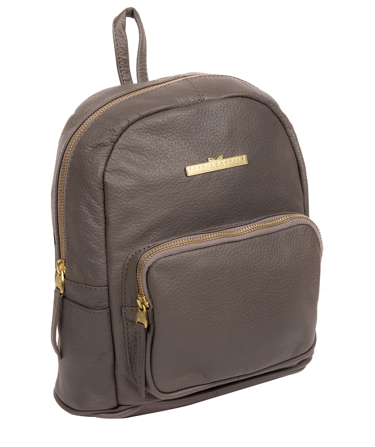 'Lois' Grey Leather Backpack image 5