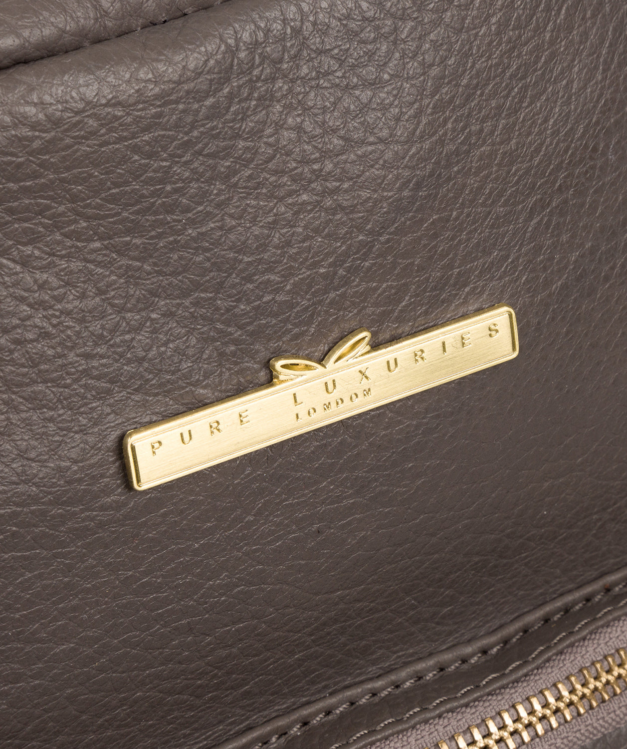 'Lois' Grey Leather Backpack image 6