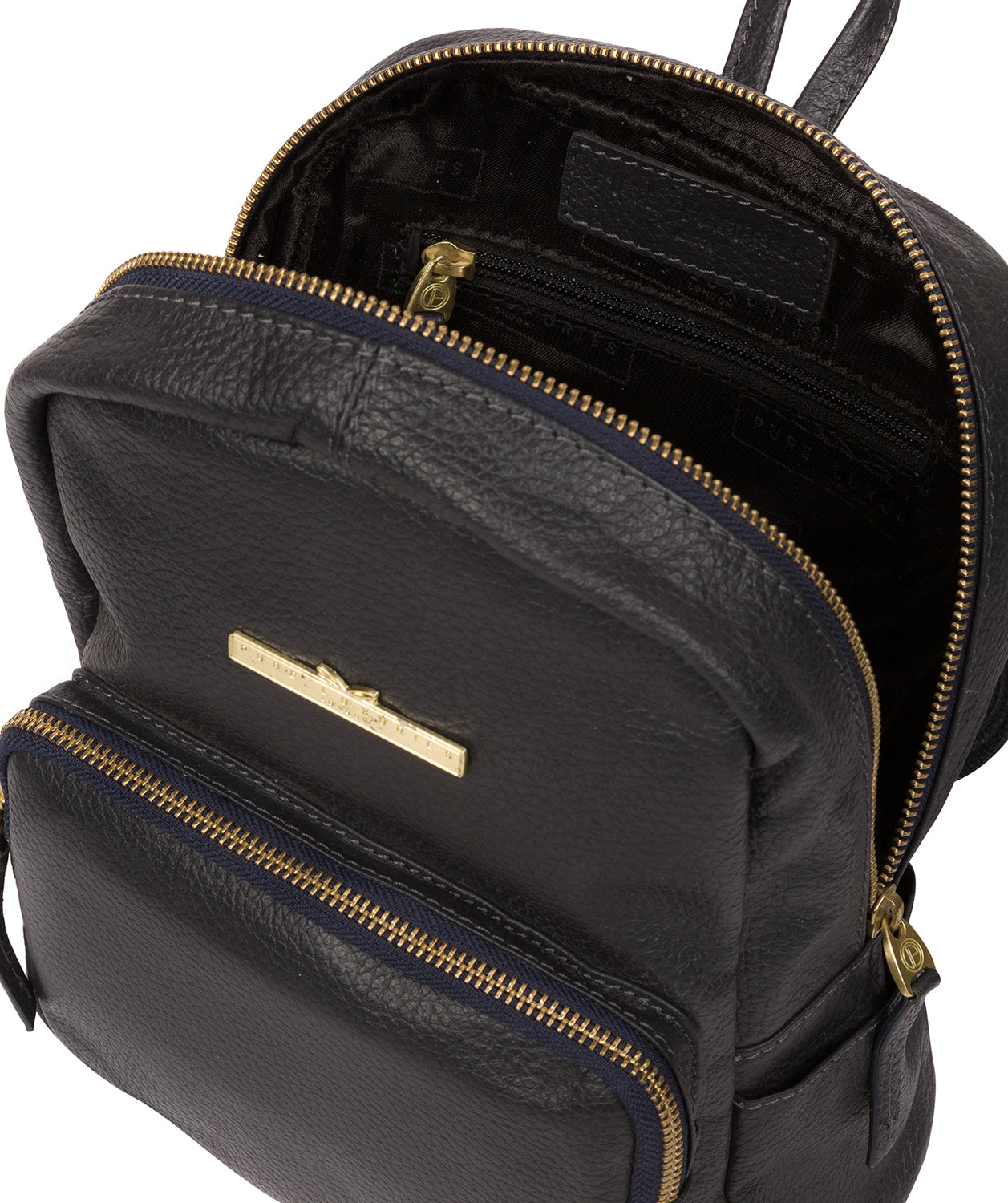 'Lois' Midnight Blue Leather Backpack image 4