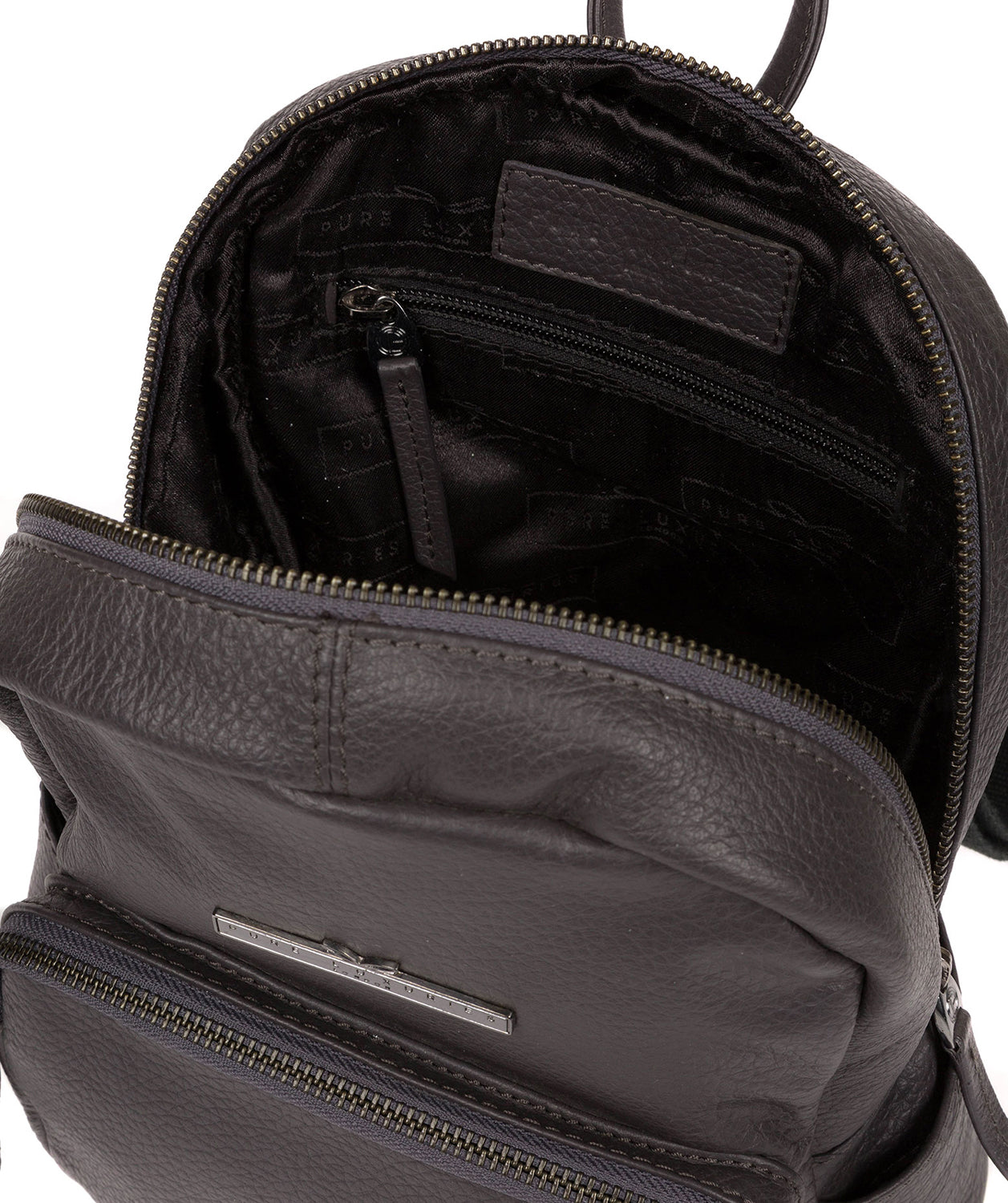 'Lois' Slate Leather Backpack Pure Luxuries London