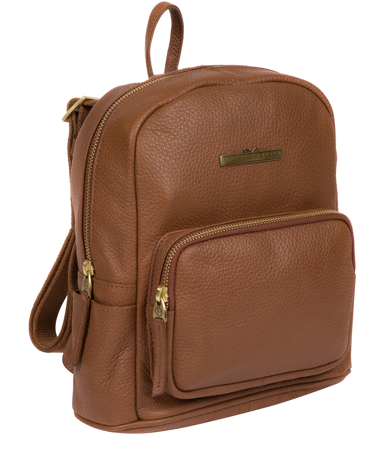 'Lois' Tan Leather Backpack