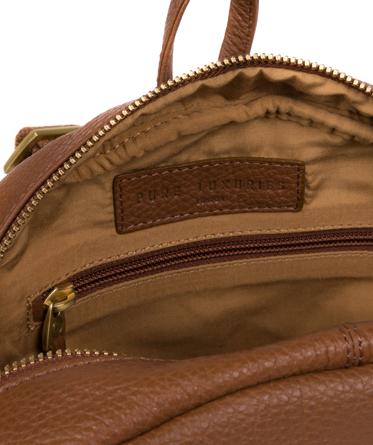 'Lois' Tan Leather Backpack