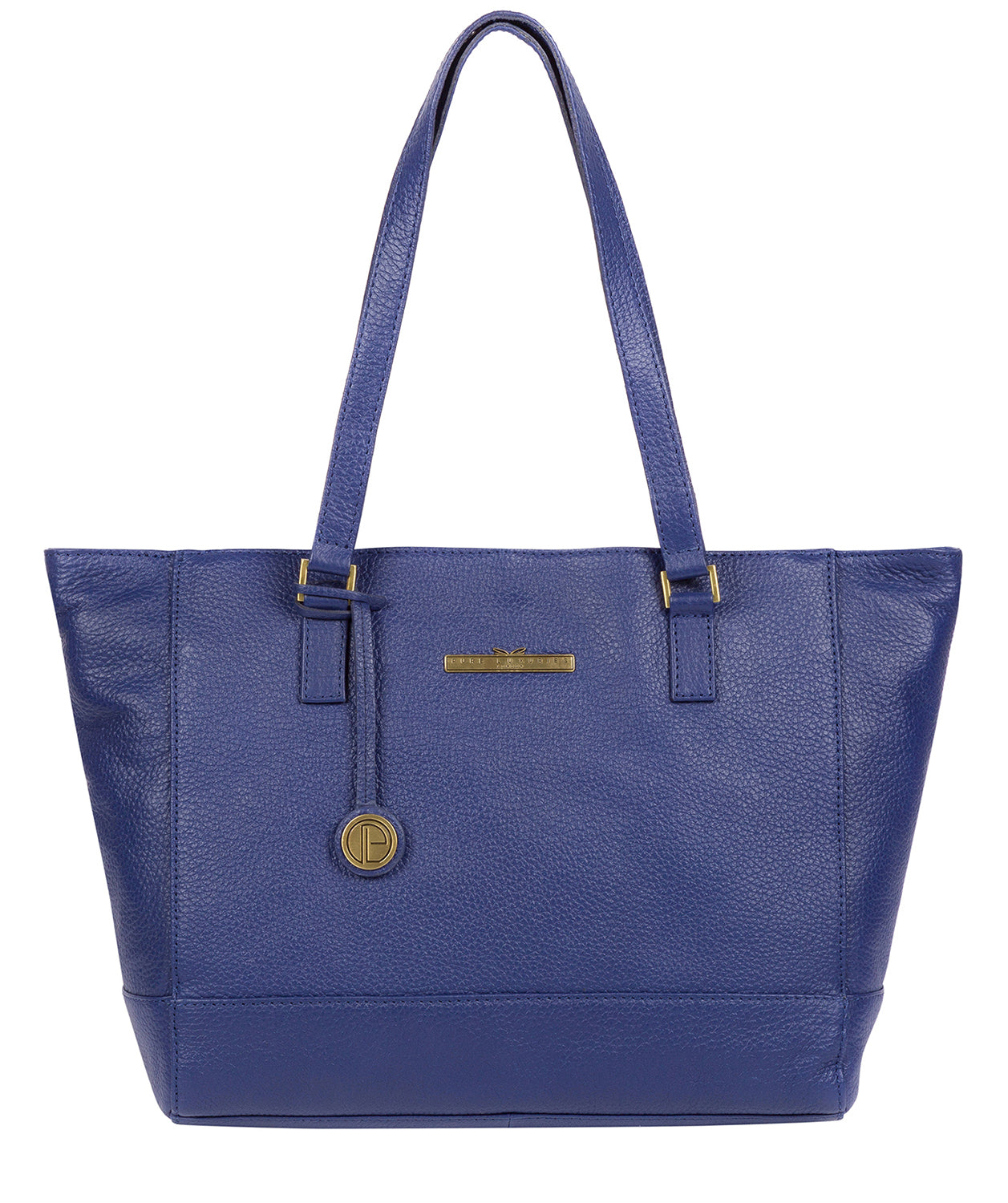 'Goldie' Navy Leather Tote Bag image 1