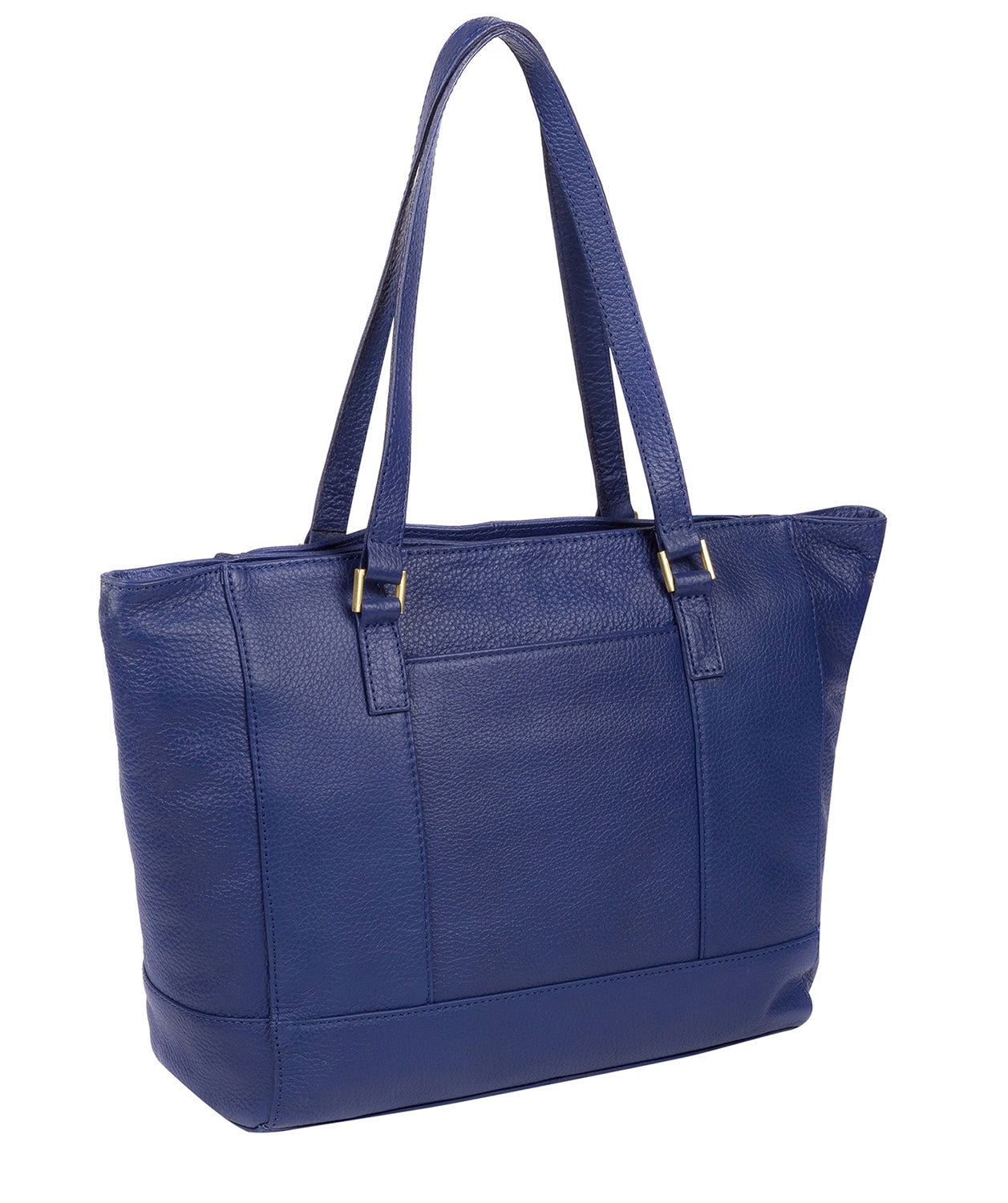 'Goldie' Navy Leather Tote Bag image 4