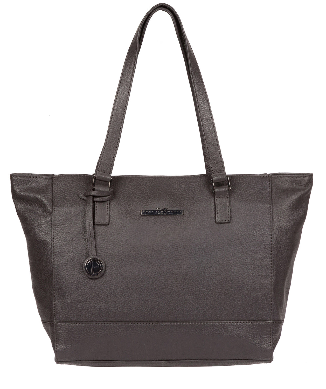 'Goldie' Slate Leather Tote Bag image 1
