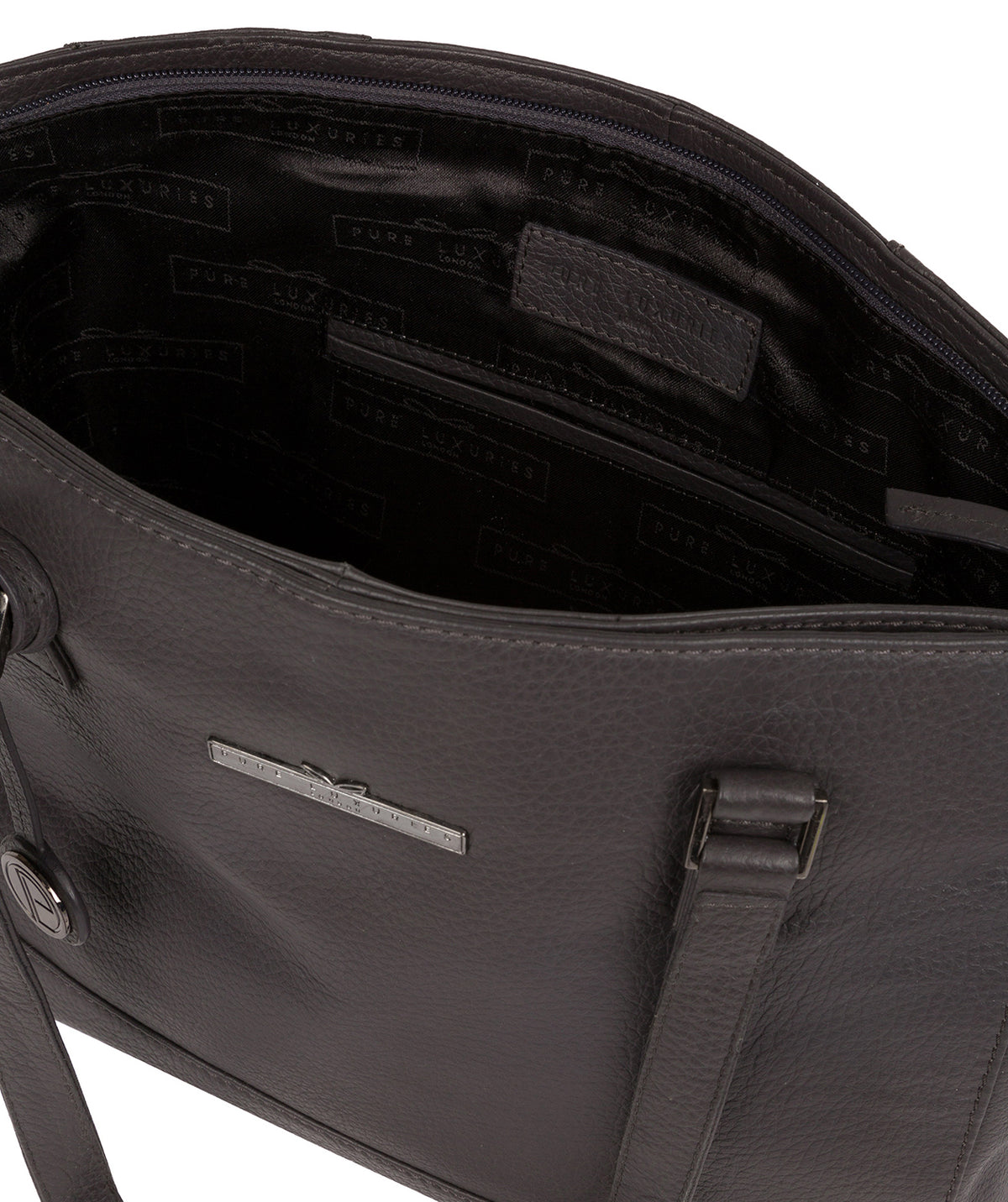 'Goldie' Slate Leather Tote Bag image 4