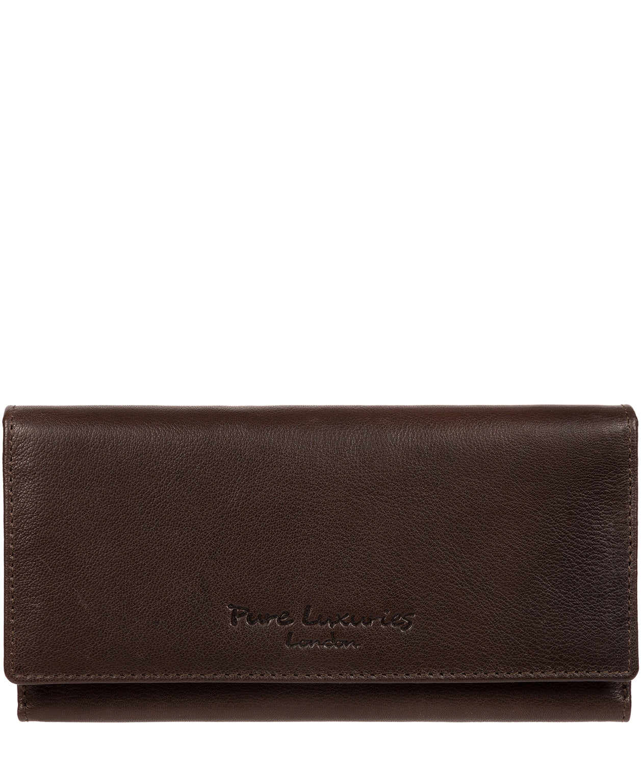'Mayfair' Chocolate Leather Purse image 1
