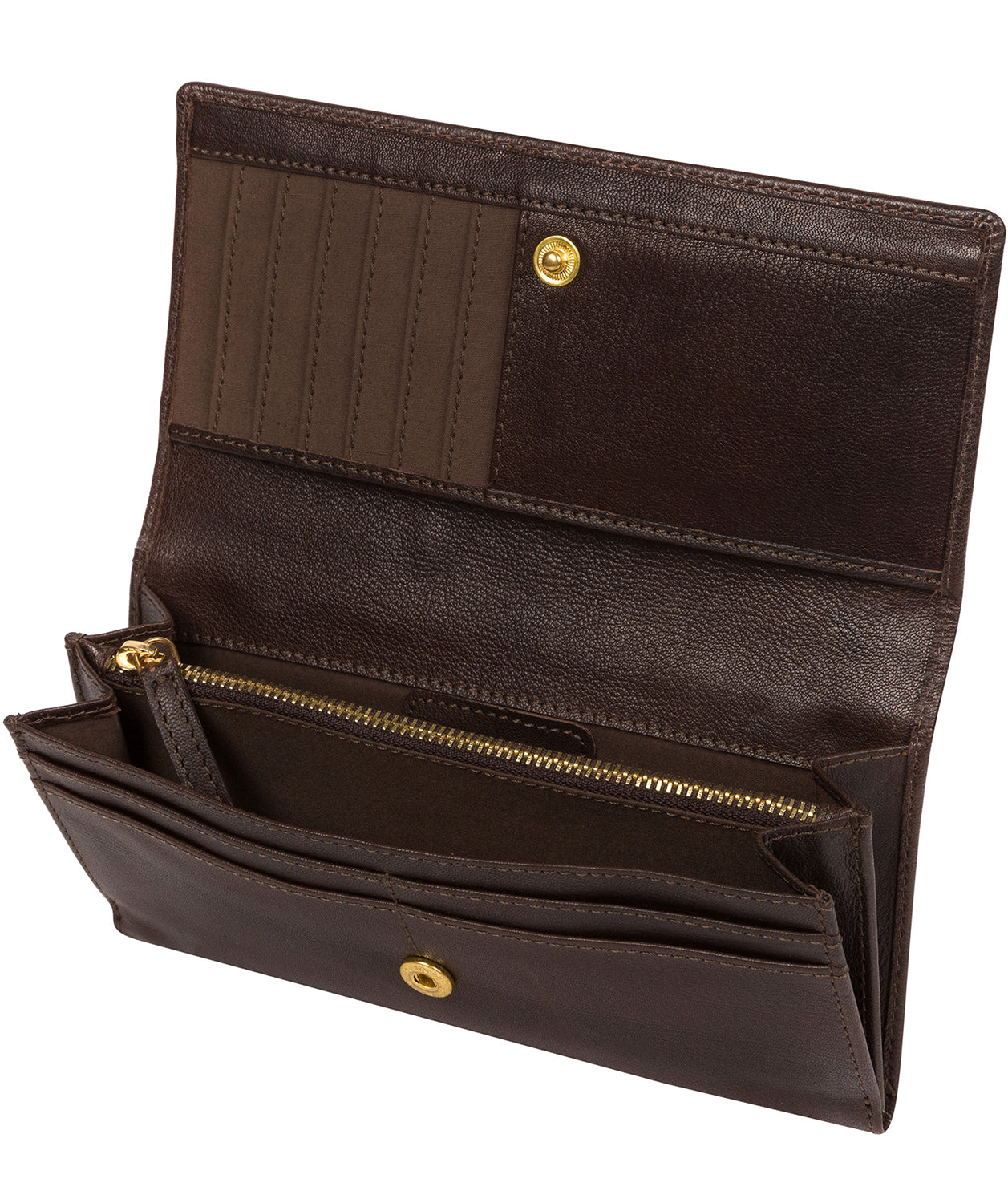 'Mayfair' Chocolate Leather Purse image 3