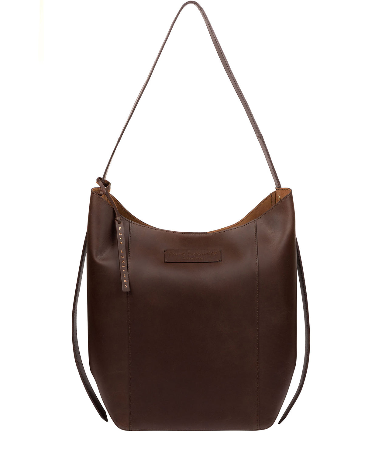 'Hoxton' Chocolate Leather Shoulder Bag