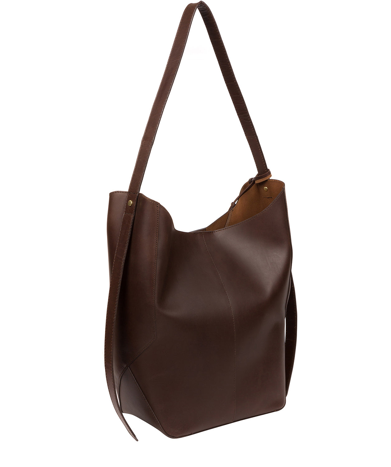 'Hoxton' Chocolate Leather Shoulder Bag