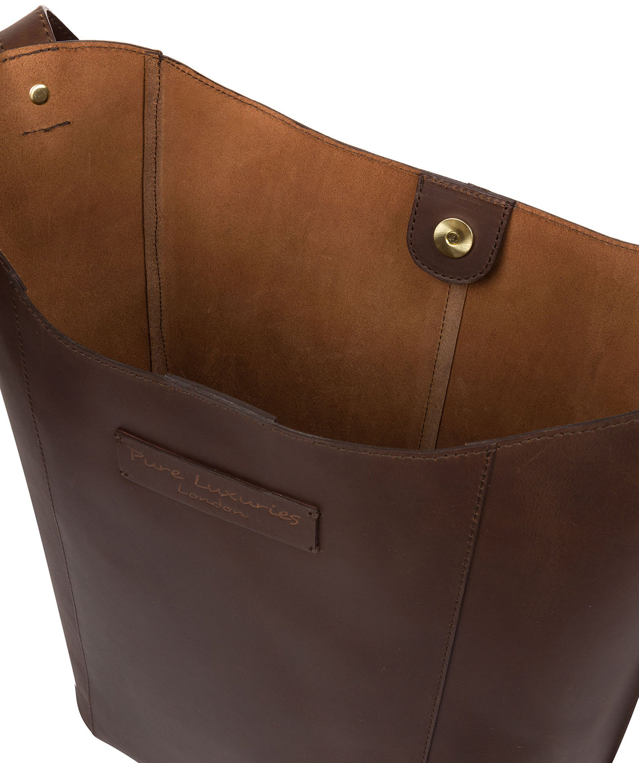 'Hoxton' Chocolate Leather Shoulder Bag