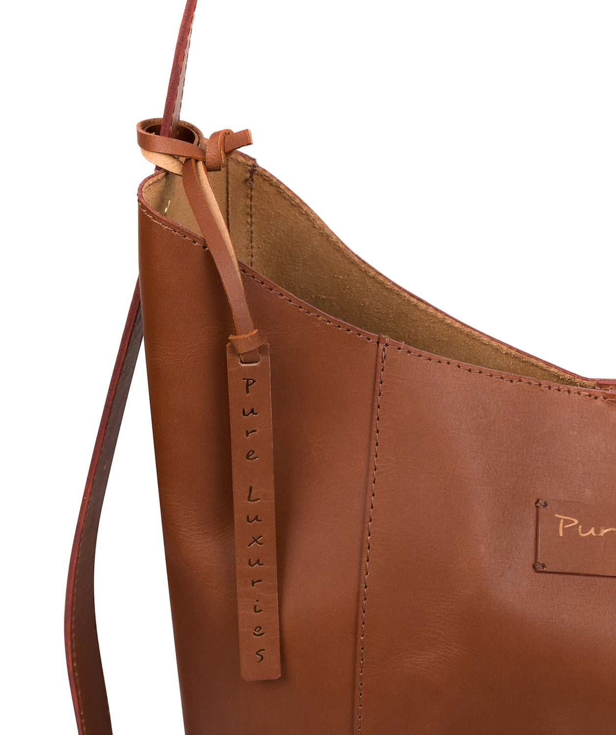 'Hoxton' Cognac Leather Shoulder Bag image 6