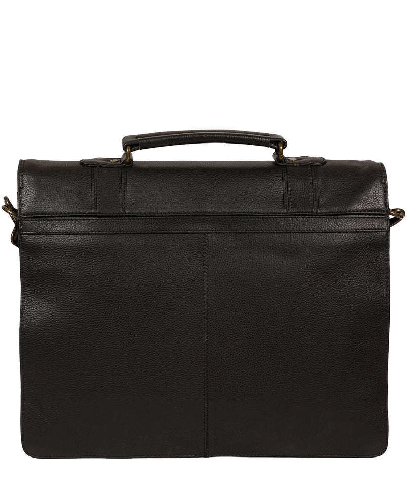 'Baxter' Black Leather Work Bag image 3