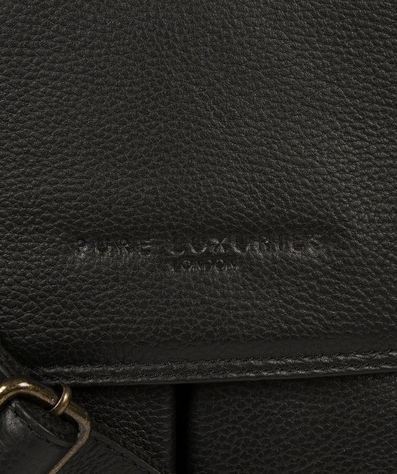 'Baxter' Black Leather Work Bag image 6