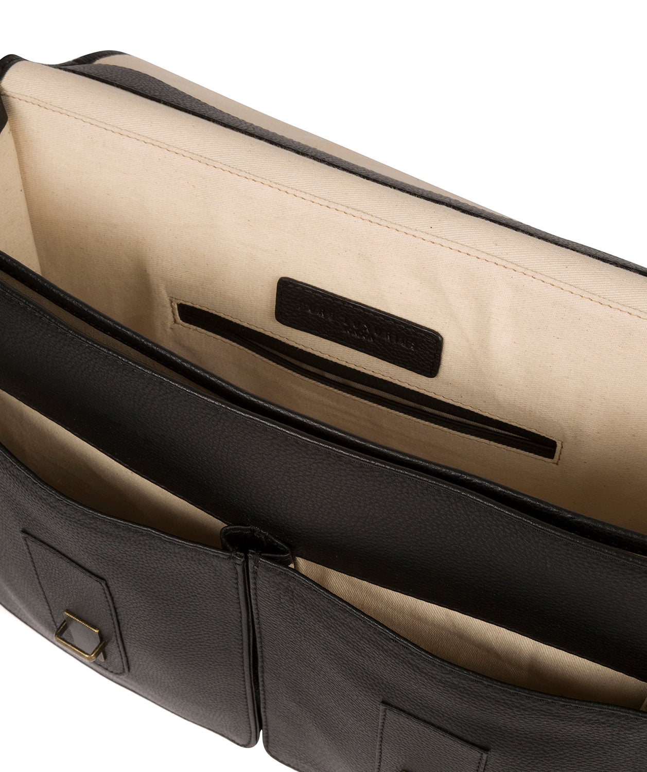 'Bank' Black Leather Work Bag Pure Luxuries London