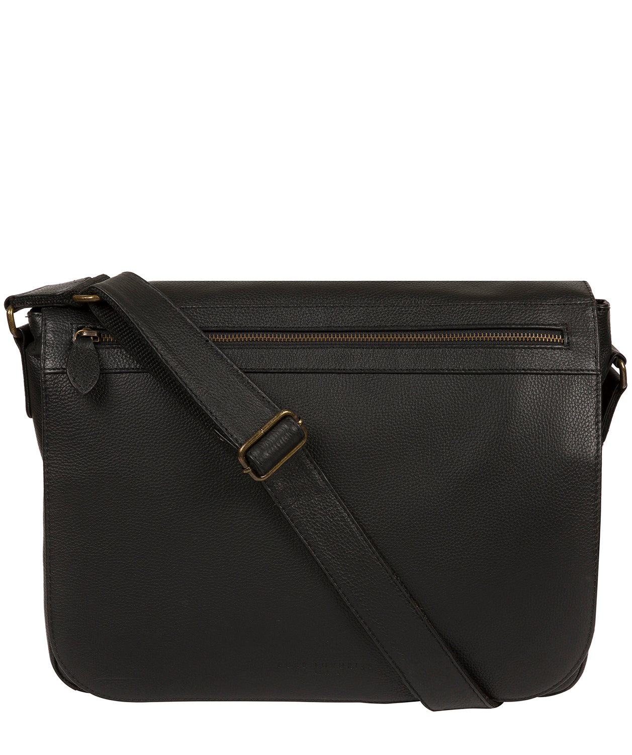 'Terence' Black Leather Messenger Bag image 1
