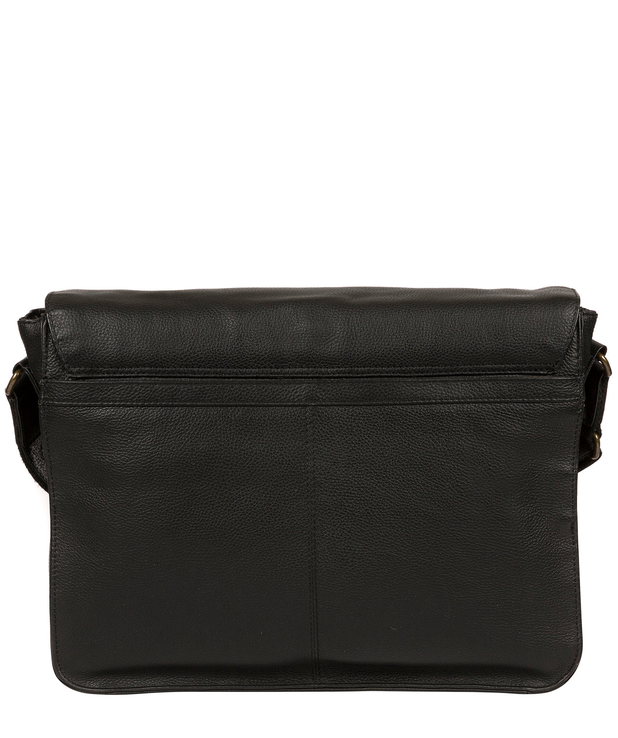 'Terence' Black Leather Messenger Bag image 3