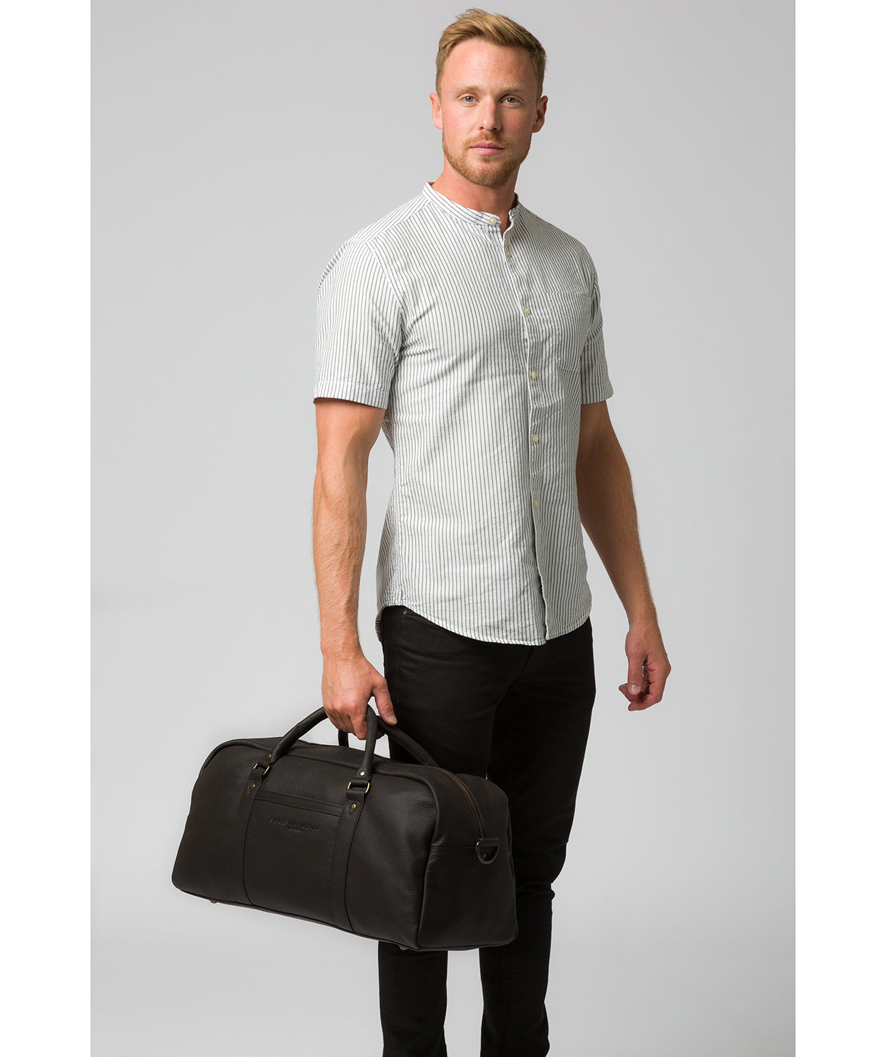 'Monty' Brown Leather Holdall