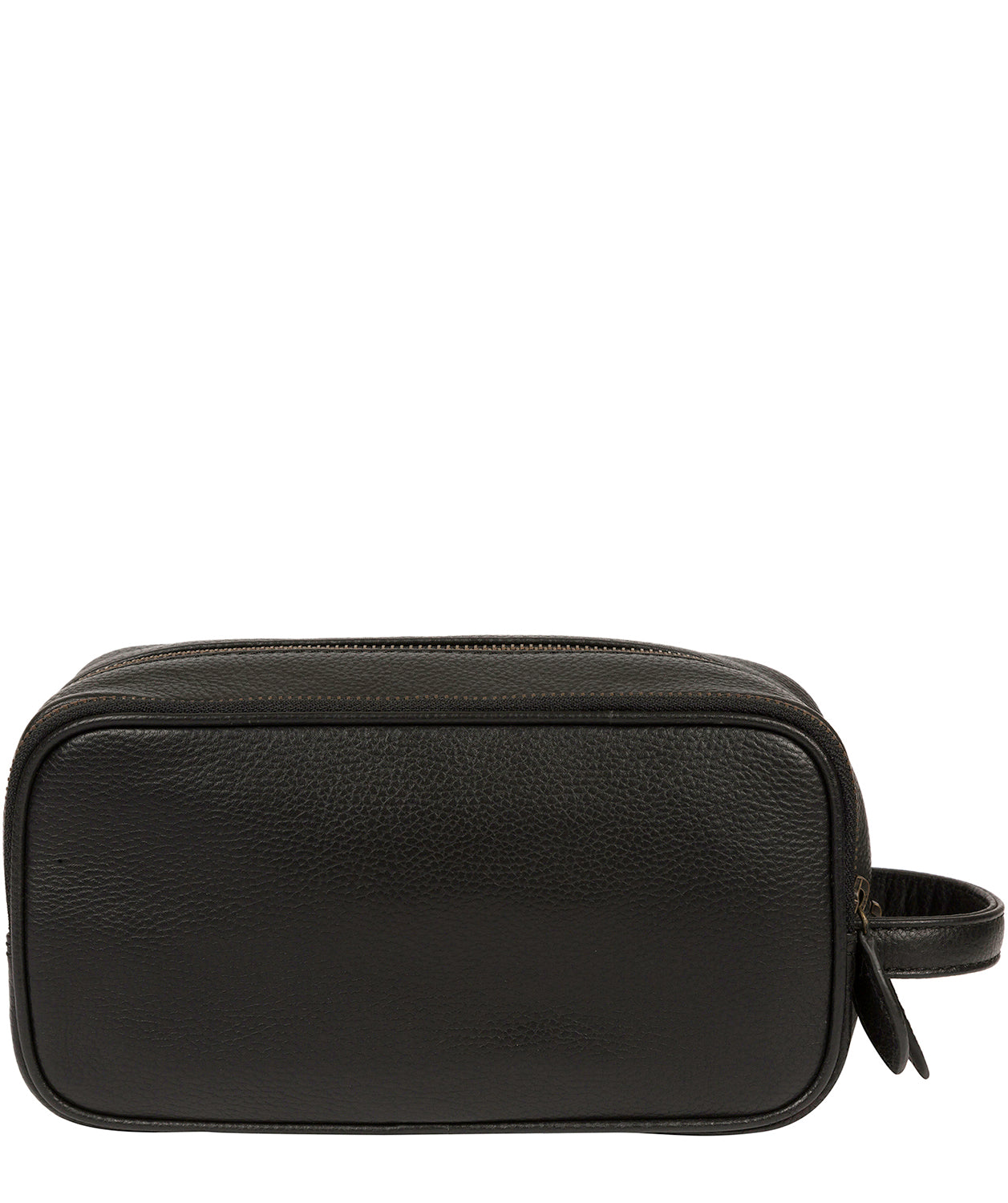 'Reef' Black Leather Washbag image 3