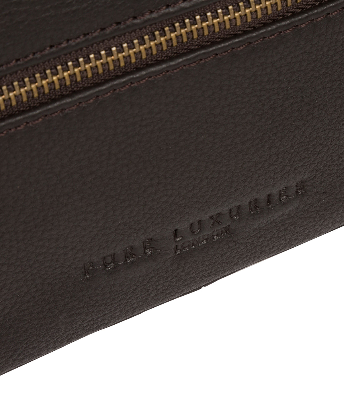 'Jetty' Brown Leather Washbag image 6