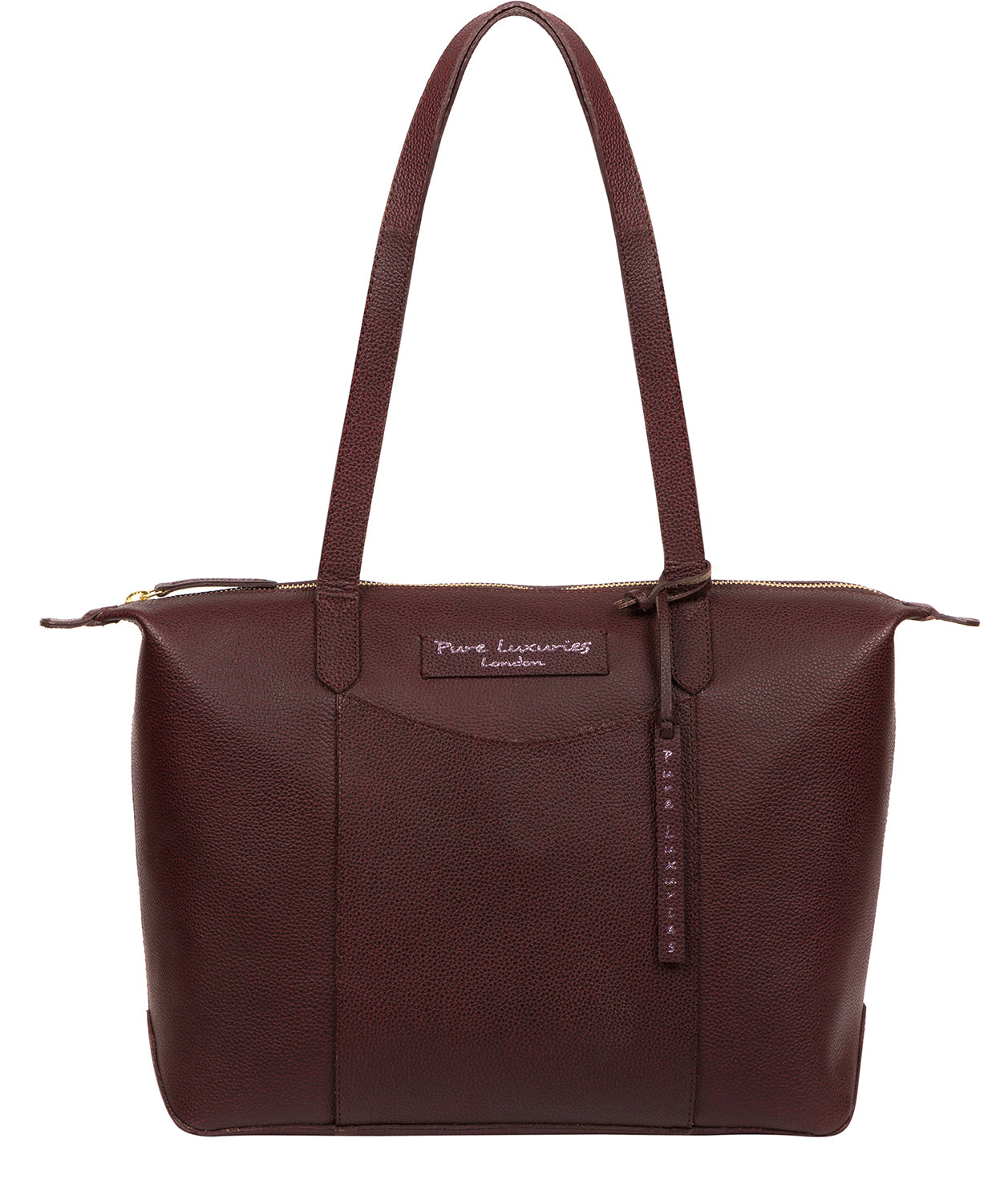 'Oval' Oxblood Leather Tote Bag image 1