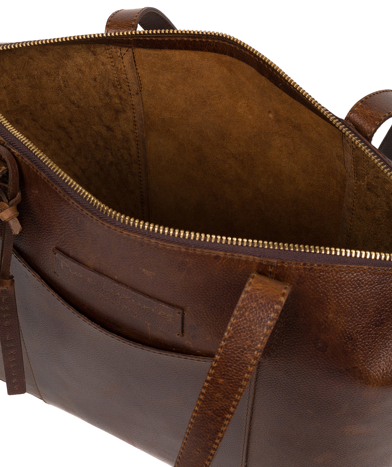 'Oval' Vintage Brown Leather Tote Bag image 4