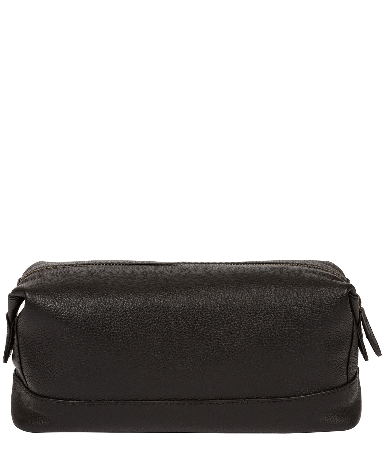 'Joggle' Black Leather Washbag image 3