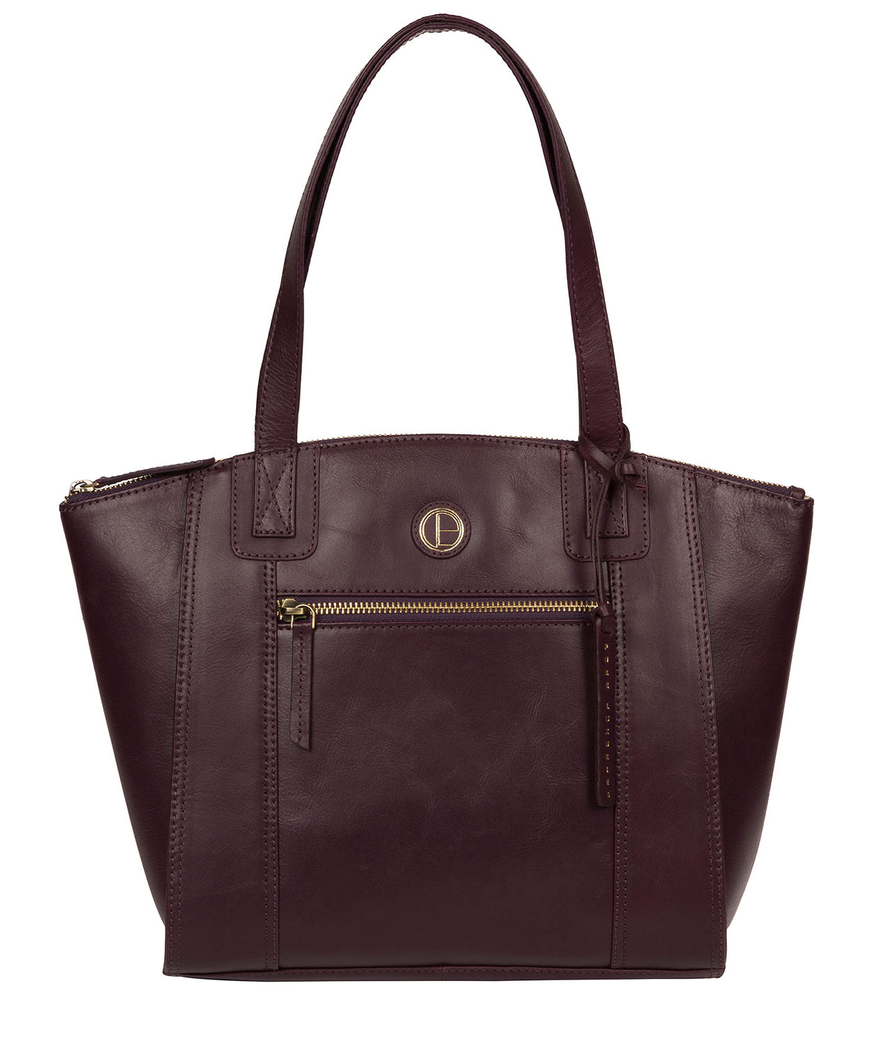 'Ashbourne' Blackberry Leather Tote Bag image 1