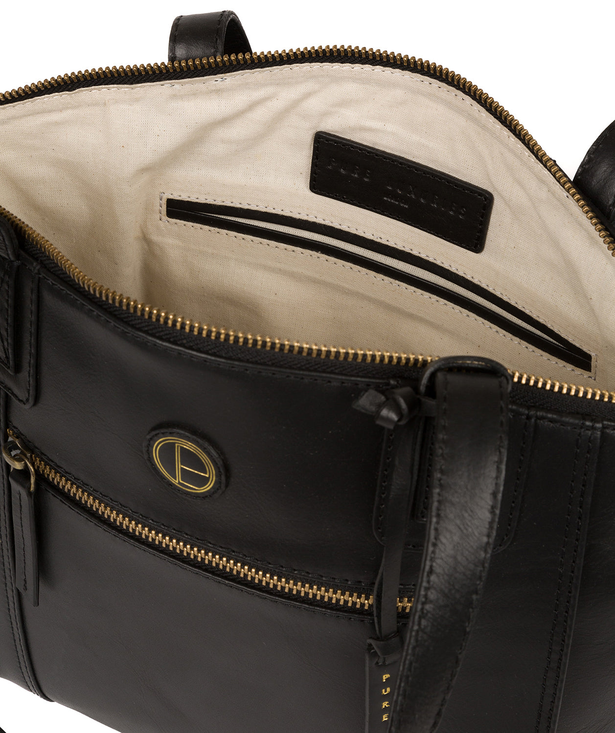 'Ashbourne' Vintage Black Leather Handbag image 4