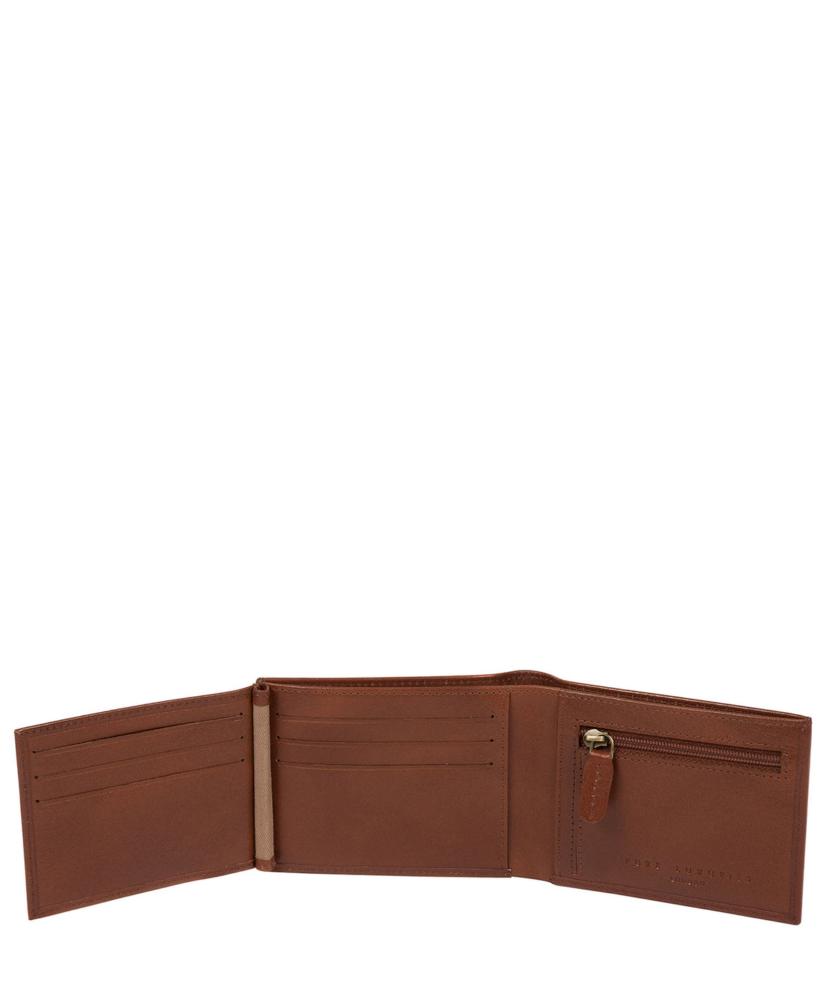 'Jones' Tan Leather Wallet Pure Luxuries London