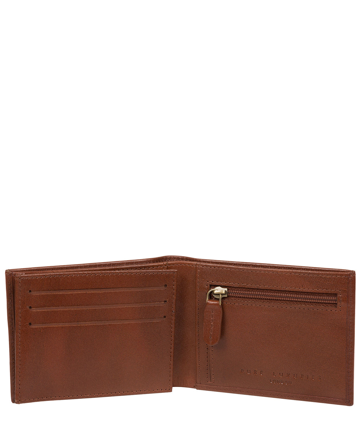 'Jones' Tan Leather Wallet Pure Luxuries London