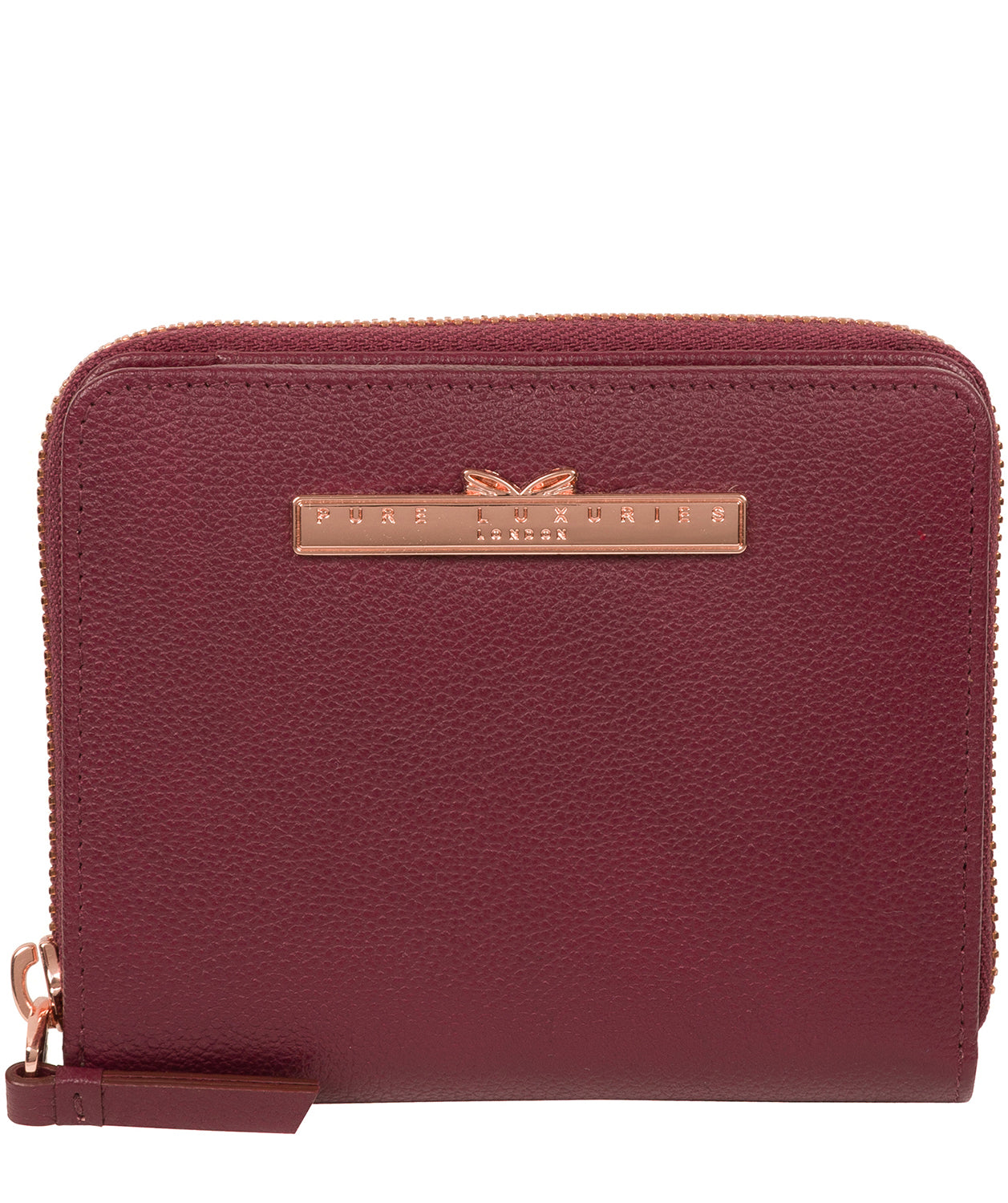 'Mirren' Pomegranate Leather Purse image 1