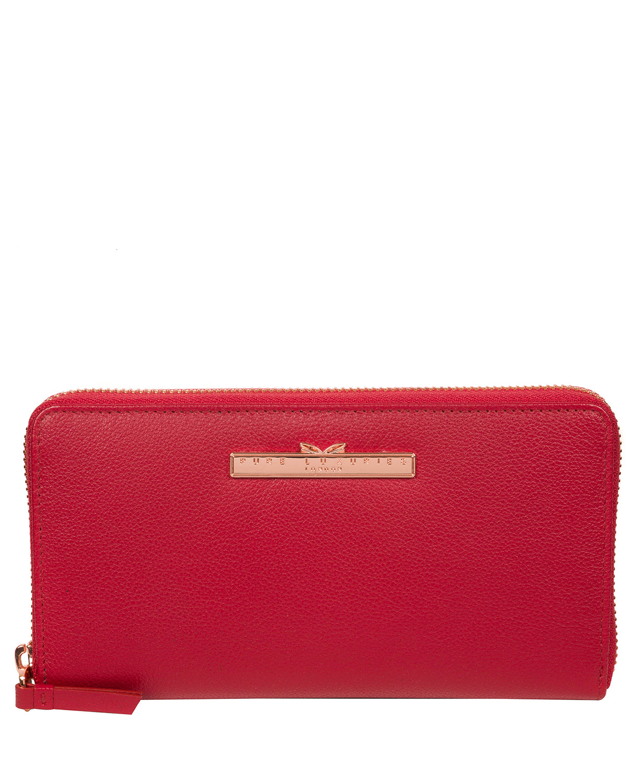 'Nardini' Cherry Leather Purse image 1
