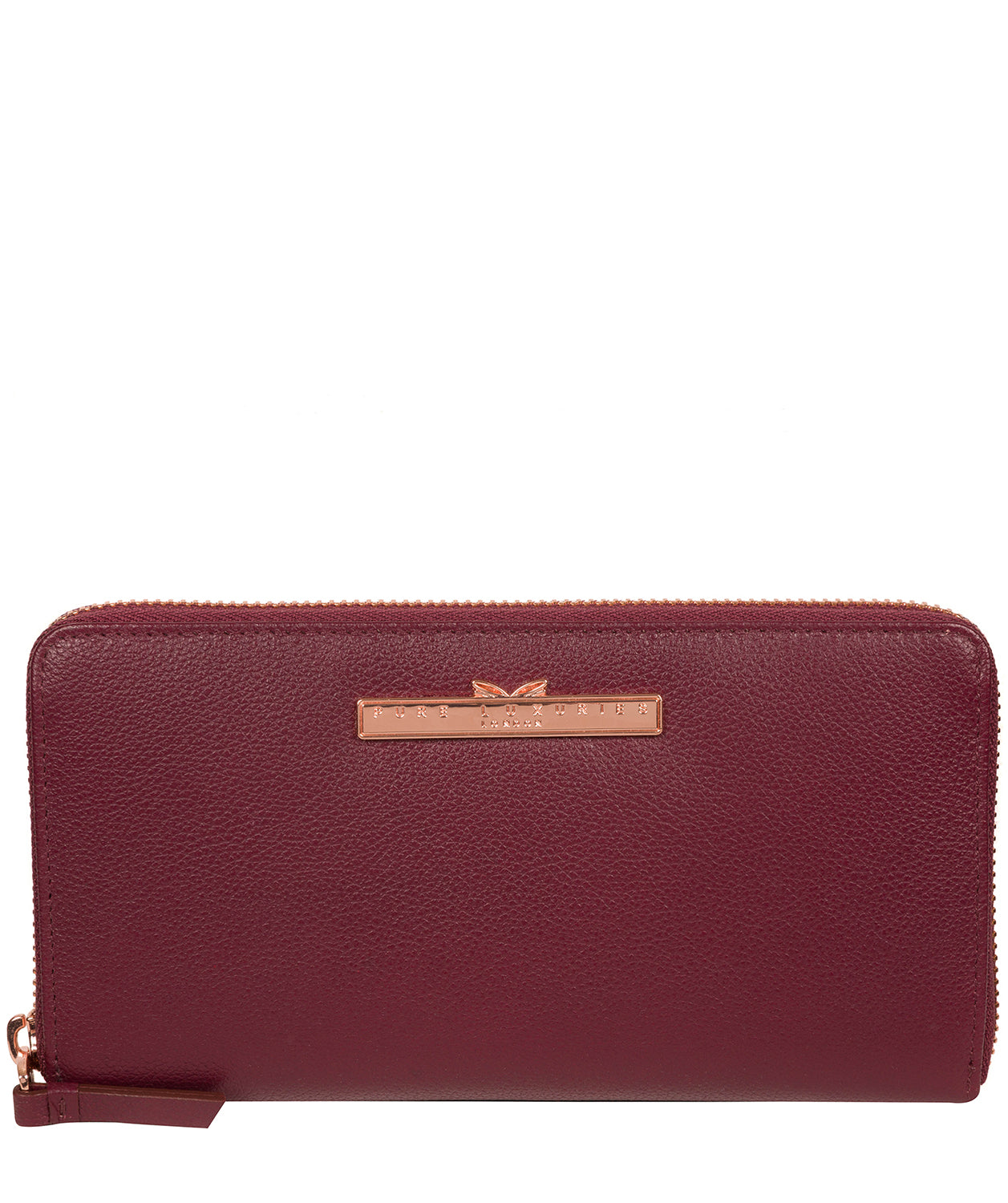 'Nardini' Pomegranate Leather Purse Pure Luxuries London