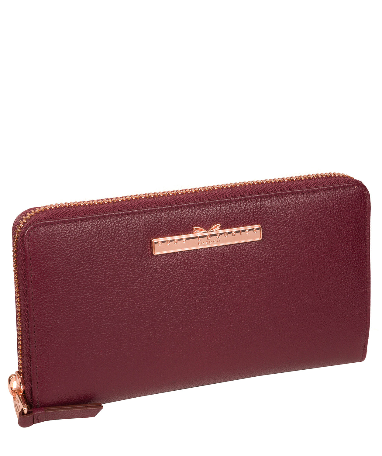 'Nardini' Pomegranate Leather Purse Pure Luxuries London