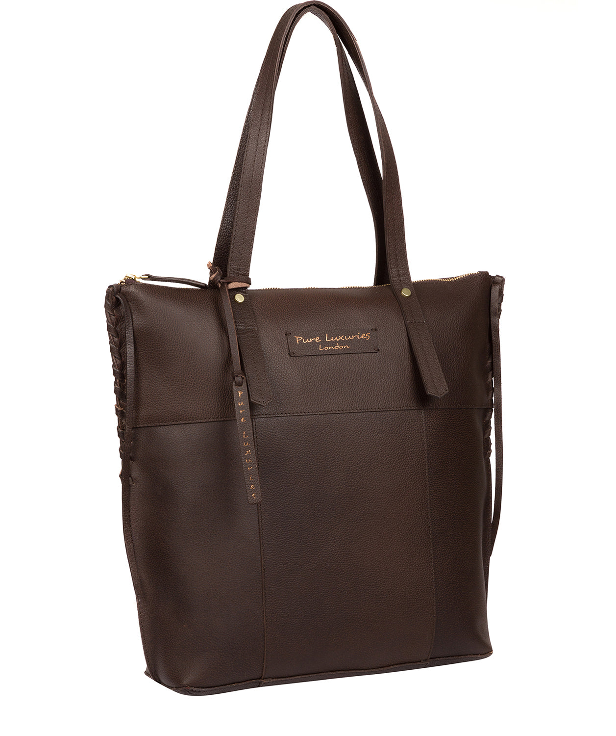 'Aldgate' Hickory Leather Tote Bag image 5