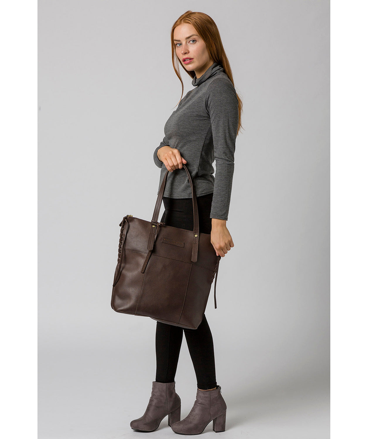 'Aldgate' Hickory Leather Tote Bag image 2